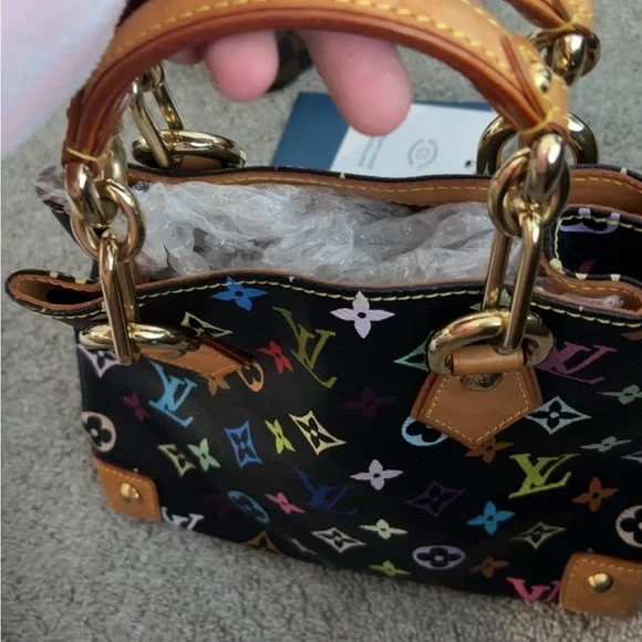 Louis Vuitton Black Multicolor Audra Handbag - Picture 5 of 10
